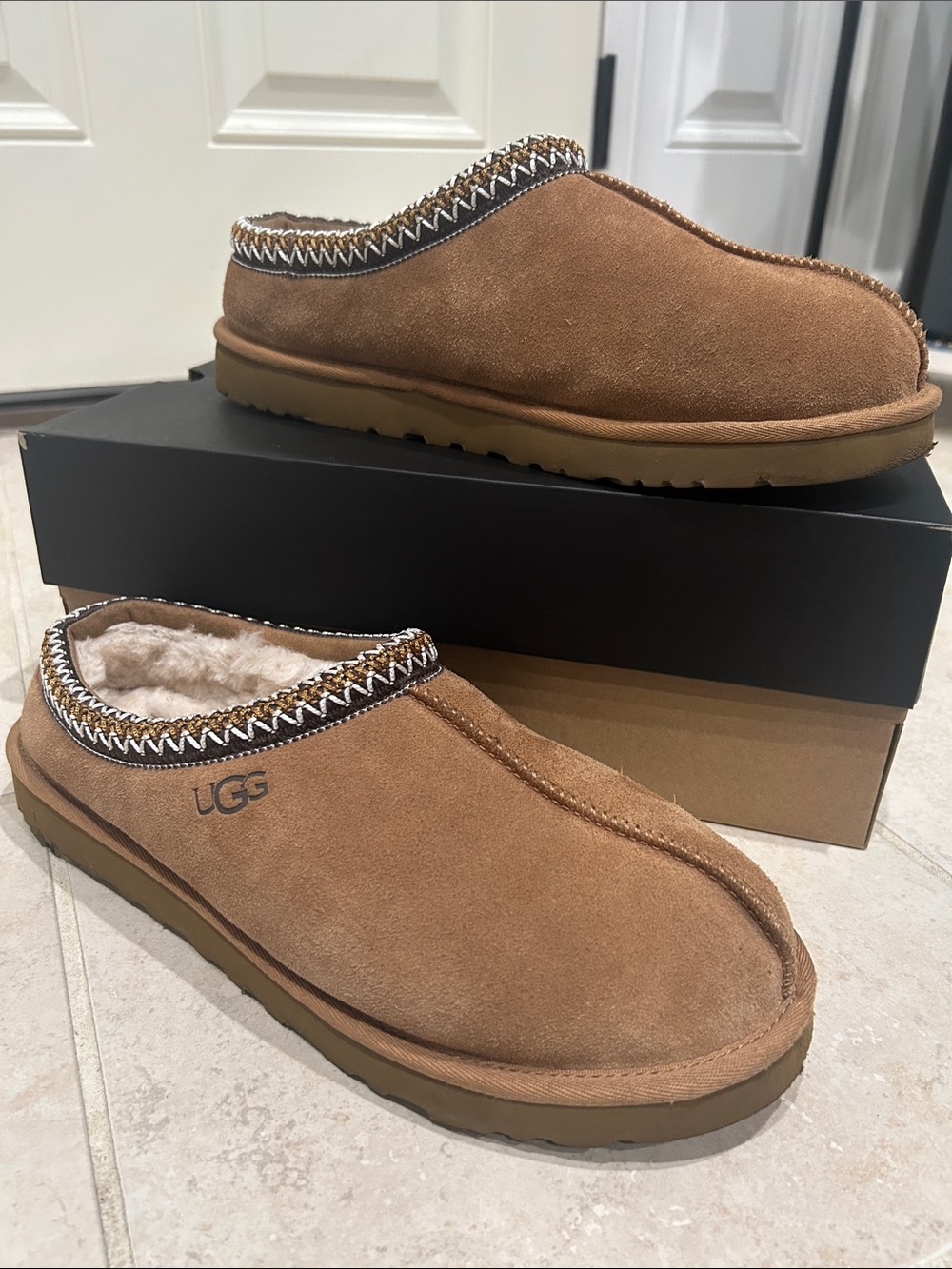 UGG Men’s Chestnut Suede Slip-On Mules